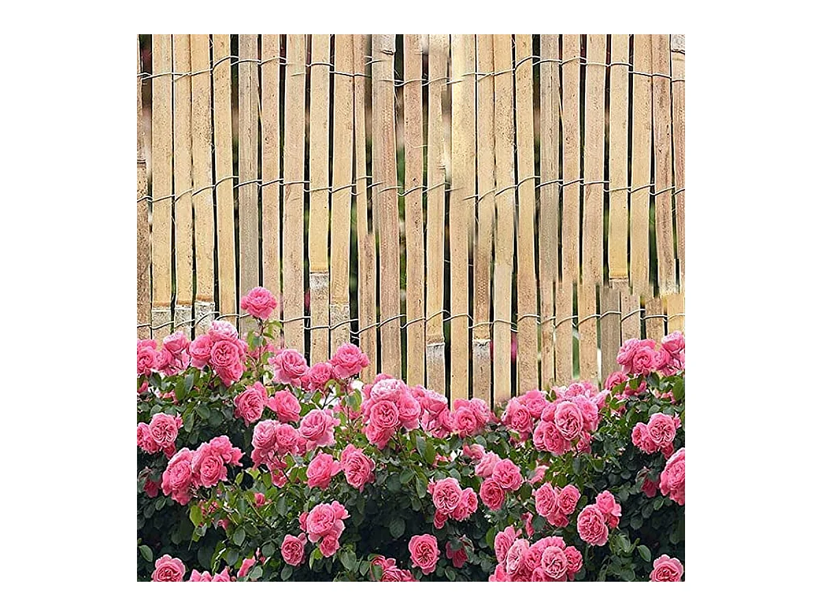 Canisse en bambou, Brise-vue clôture de jardin décorative extérieure,  couverture de protection contre le vent et le soleil - Hauteur 150 x Longueur 300 cm