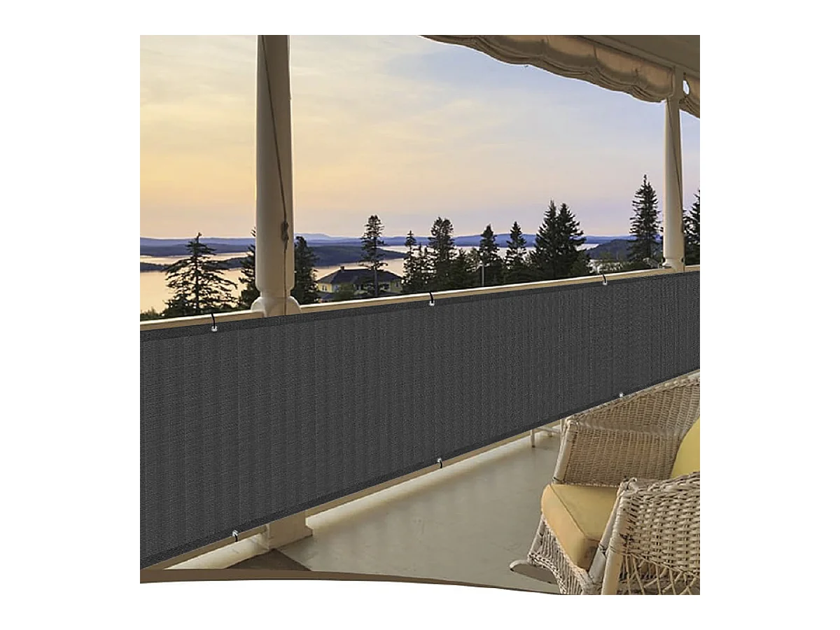 Brise-vue clôture de jardin et balcon, couverture de protection contre le vent et le soleil - Longueur 1000 cm x Hauteur 150 cm