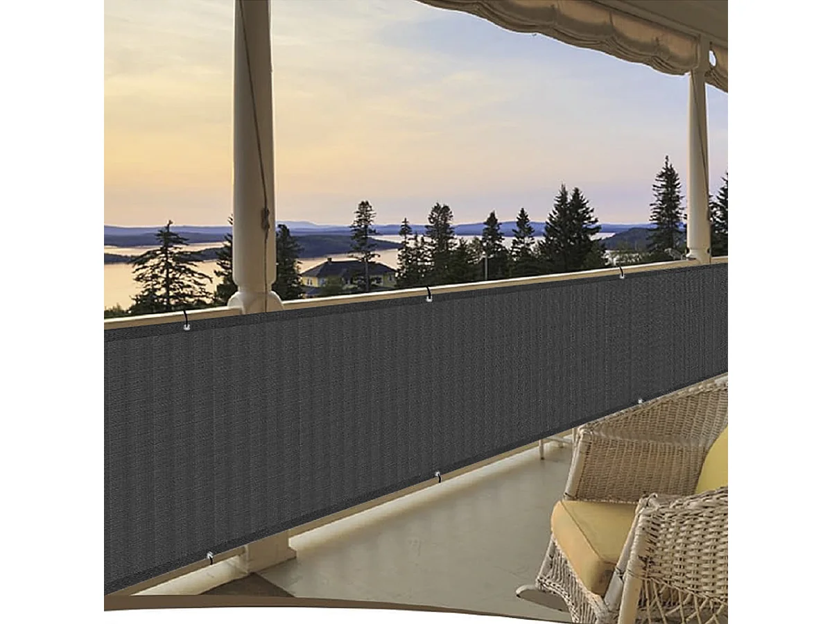 Brise-vue clôture de jardin et balcon, couverture de protection contre le vent et le soleil - Longueur 1000 cm x Hauteur 150 cm