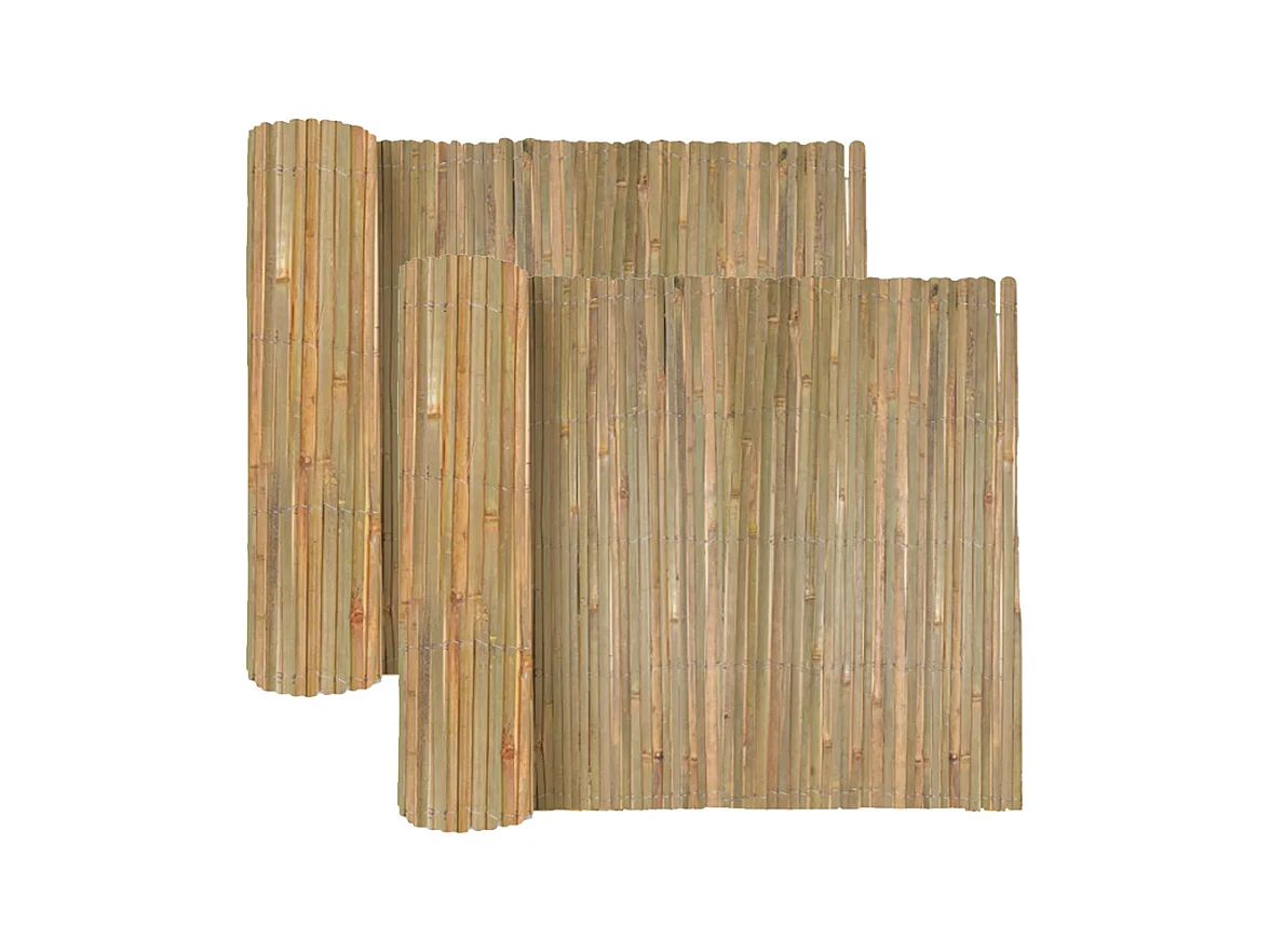 Lot de 2 Canisse en bambou,Brise-vue clôture de jardin décorative extérieure,  couverture de protection contre le vent et le soleil - Hauteur 150 x Longueur 300 cm