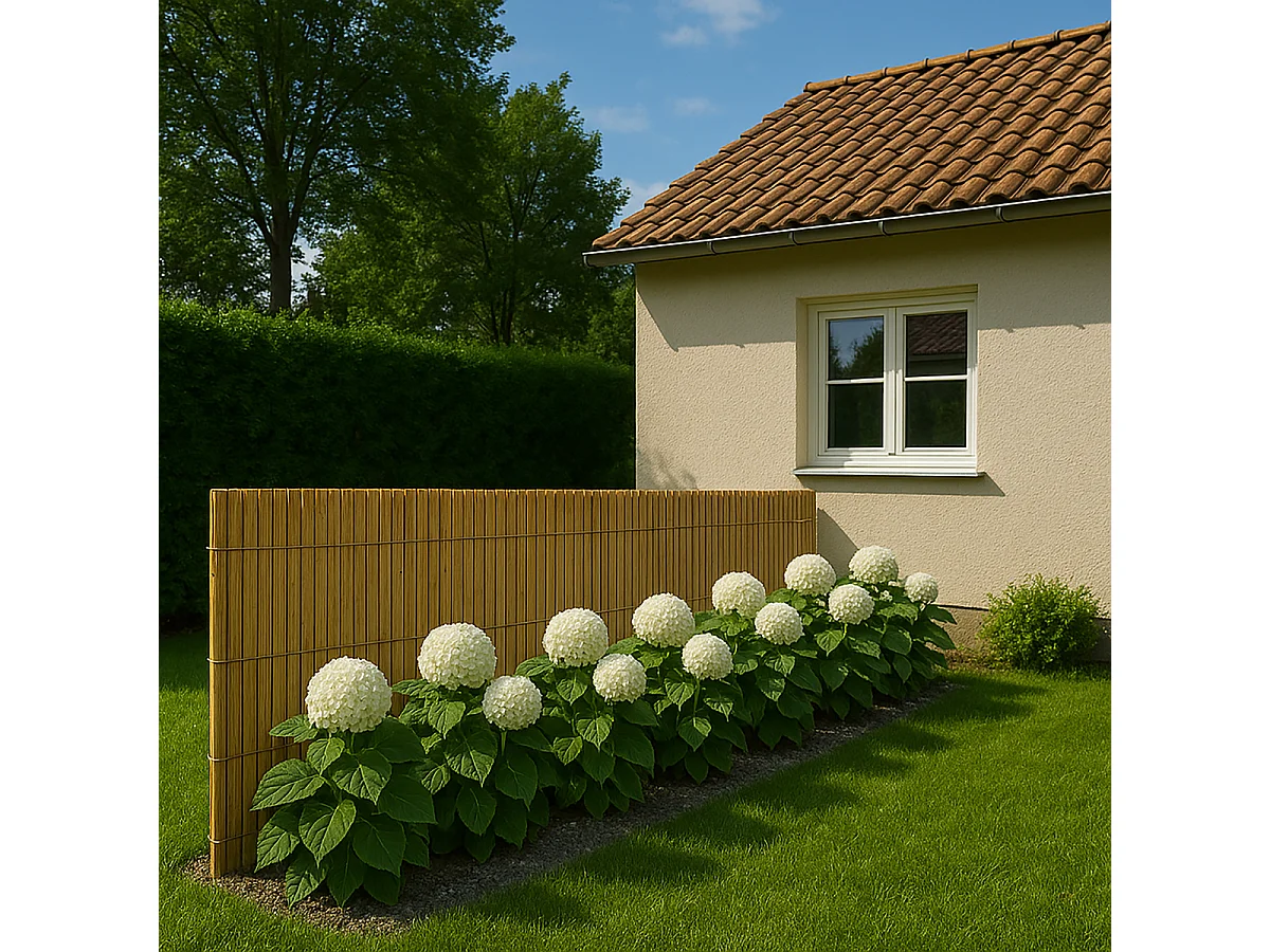Lot de 2 Canisse en bambou,Brise-vue clôture de jardin décorative extérieure,  couverture de protection contre le vent et le soleil - Hauteur 150 x Longueur 300 cm