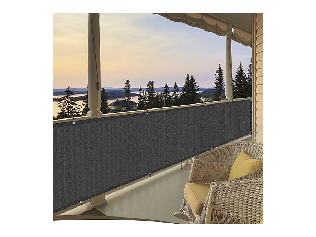 Brise-vue clôture de jardin et balcon, couverture de protection contre le vent et le soleil - Longueur 300 x Hauteur 100 cm