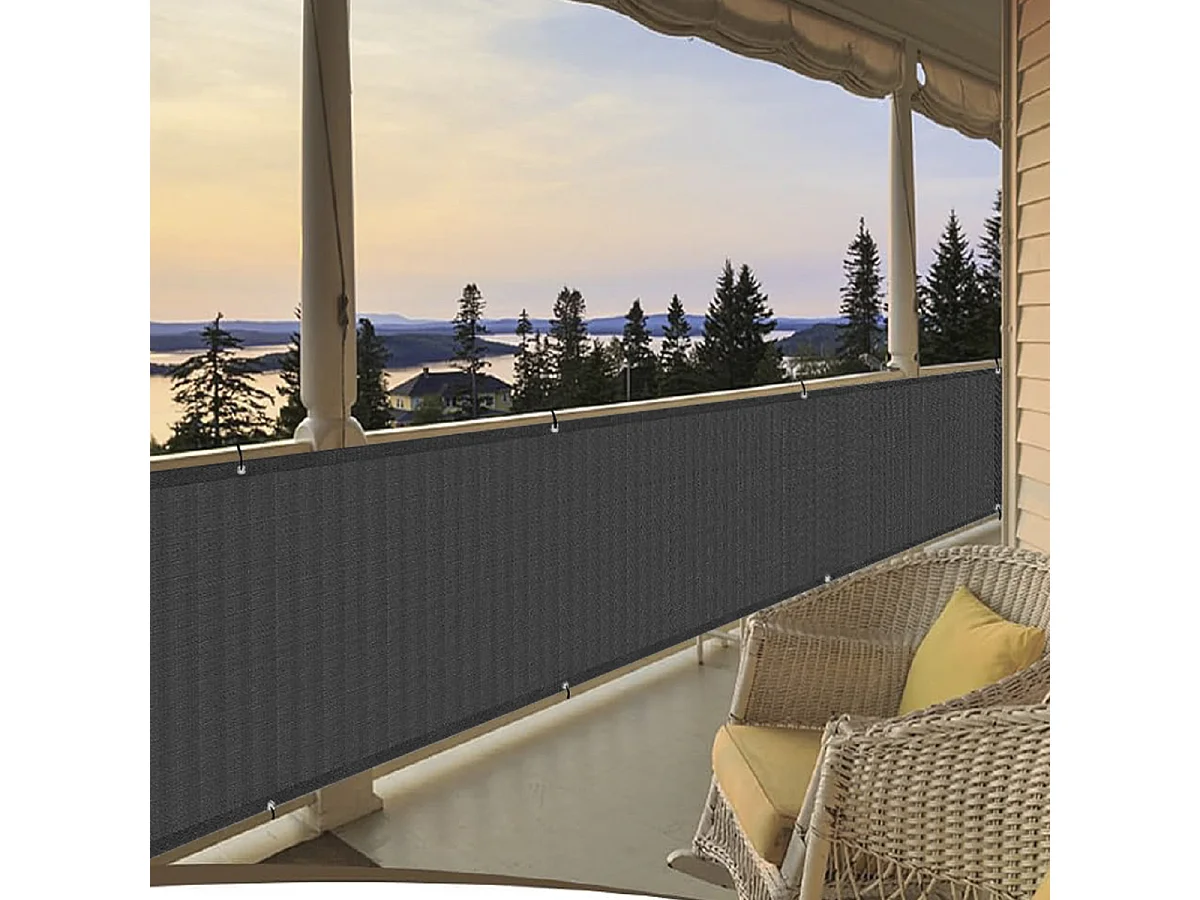Brise-vue clôture de jardin et balcon, couverture de protection contre le vent et le soleil - Longueur 300 x Hauteur 100 cm