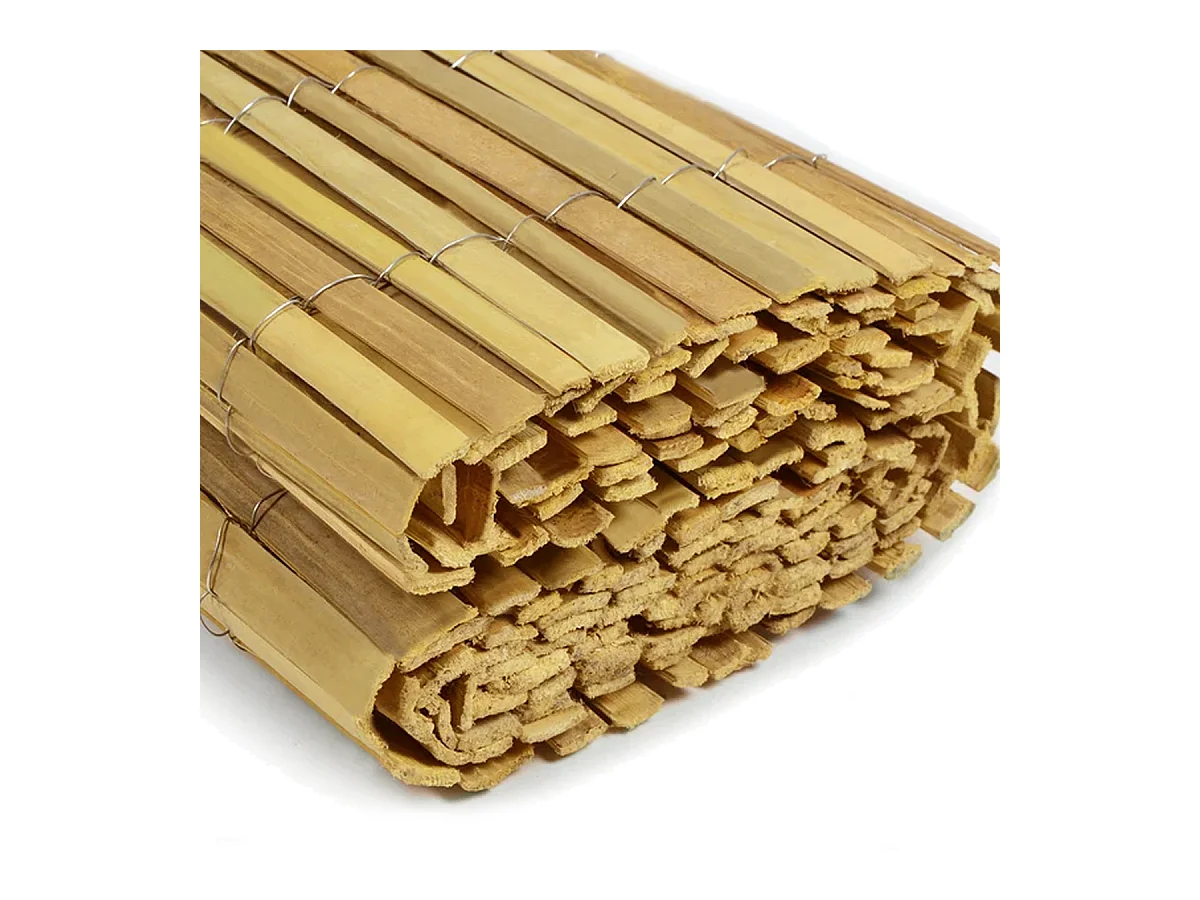 Canisse en bambou, Brise-vue clôture de jardin décorative extérieure , couverture de protection contre le vent et le soleil -  Hauteur 100 x Longueur 300 cm