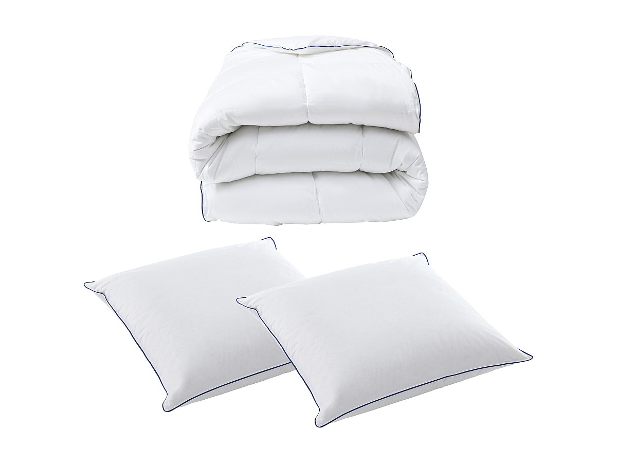 Wärmeregulierendes Anti-Milben-Bettdecken-Set - 220 x 240 cm + 2 Kopfkissen günstig online kaufen