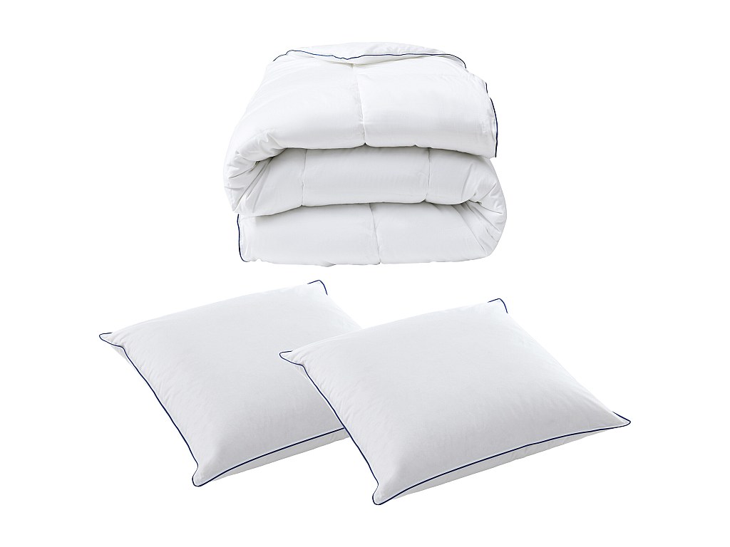 Wärmeregulierendes Anti-Milben-Bettdecken-Set - 240 x 260 cm + 2 Kopfkissen günstig online kaufen