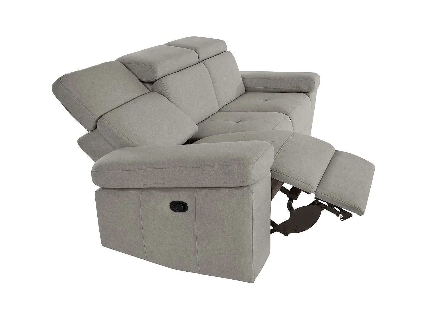 Rayland | Sofa 3 zits met handbediening in grijs