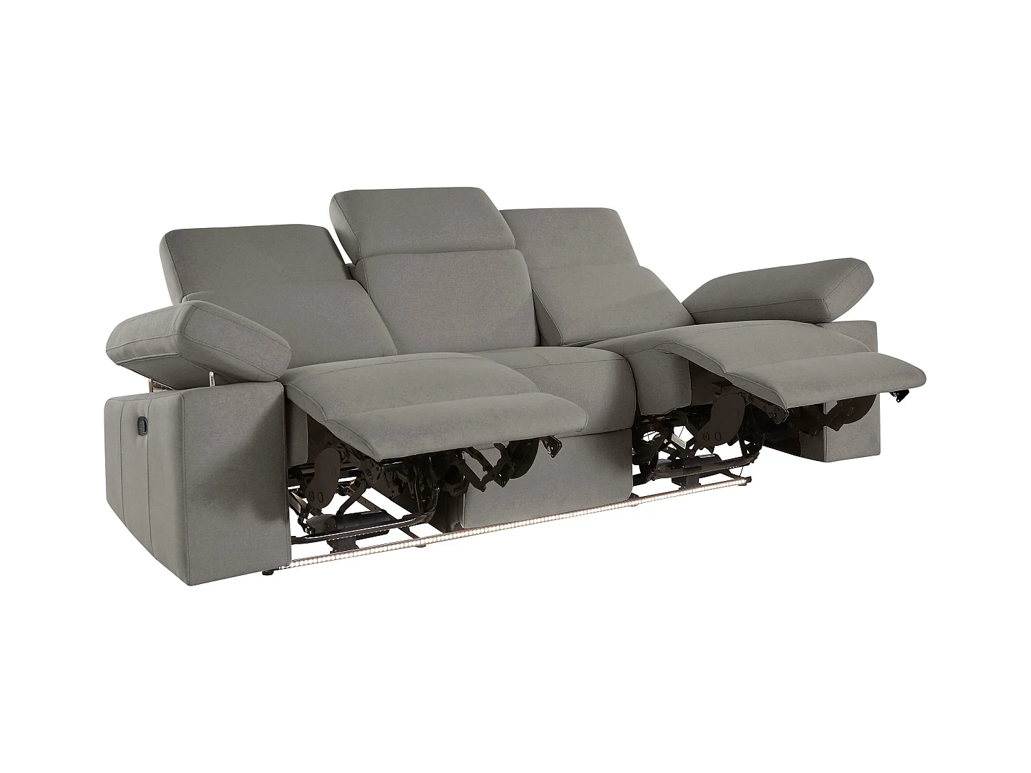 Rayland | Sofa 3 zits met handbediening in grijs