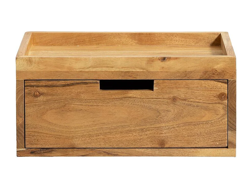 Etagère murale carrée en bois d'acacia Orane