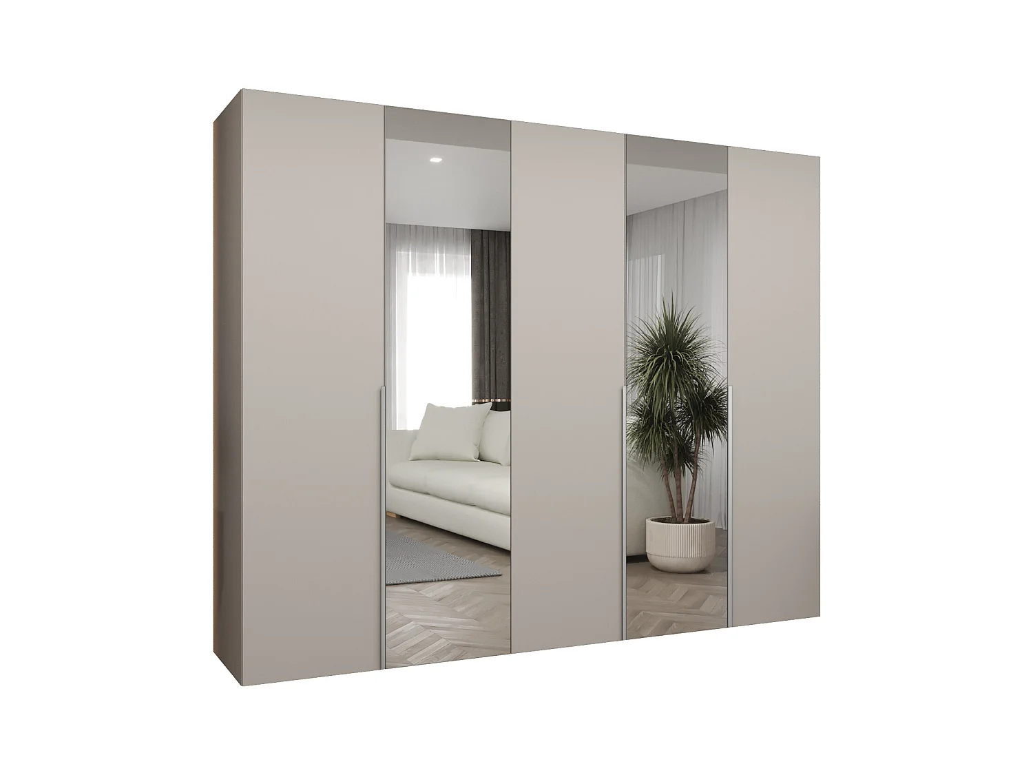 Draaideurkast Alicante 2 202/250/52 5-deurs  (kasjmier/kasjmier)