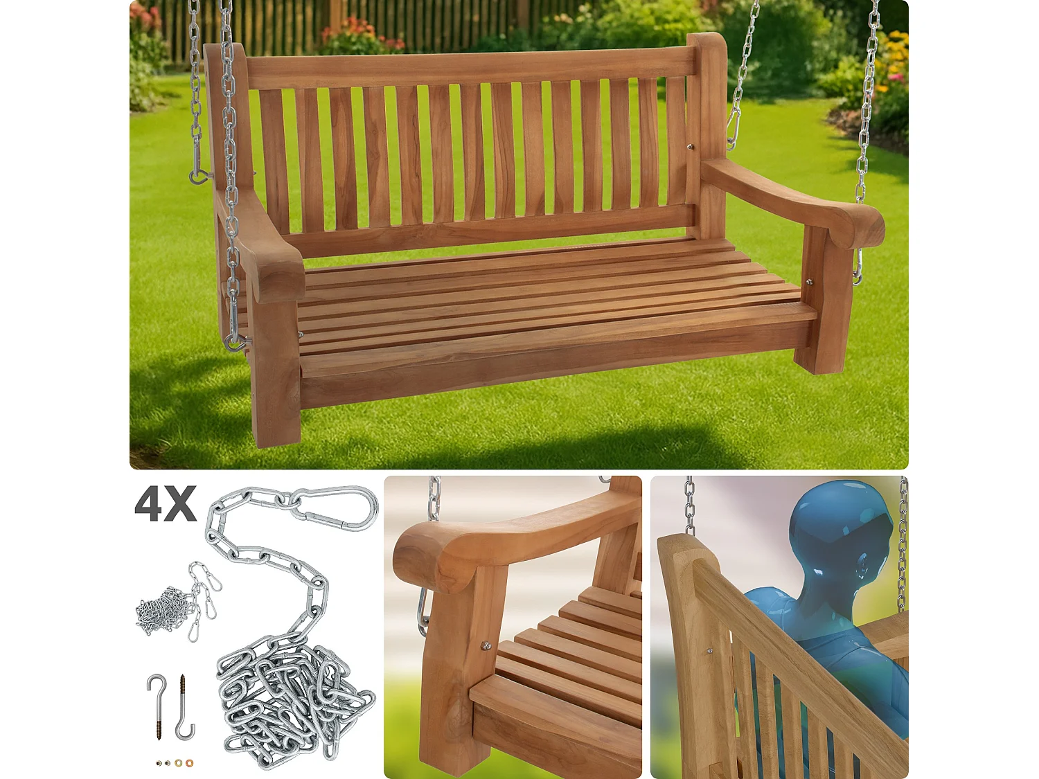 Banc de jardin - Bois - Teck - Joyce