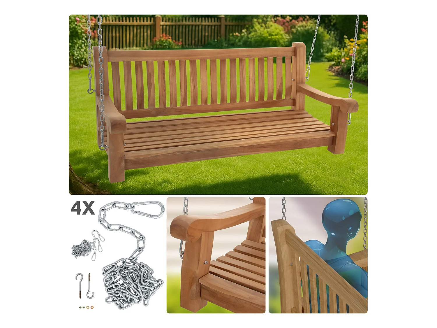 Banc de jardin - Bois - Teck - Joyce