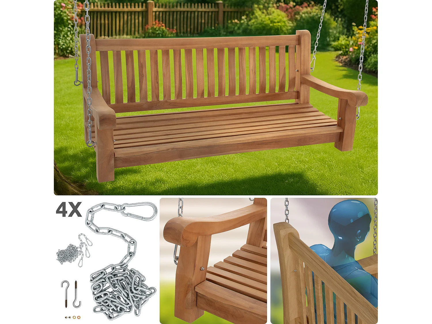 Banc de jardin - Bois - Teck - Joyce