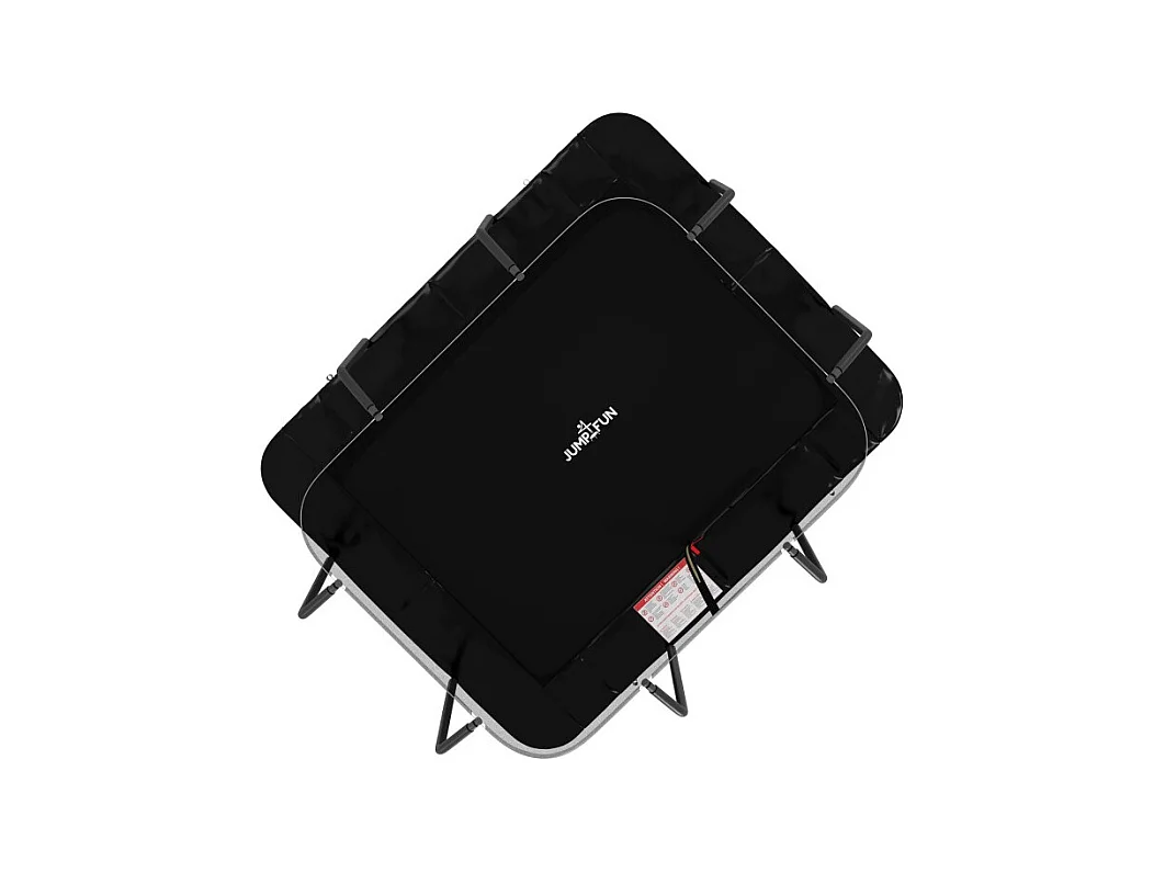Trampoline extérieur Luxury Rectangle Noir - 244x305cm - avec Echelle, Tapis de Saut, Matelas de protection et Filet de sécurité