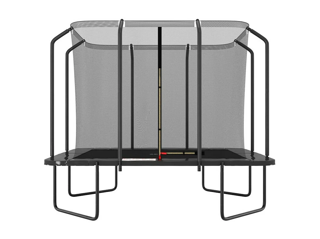 Trampoline extérieur Luxury Rectangle Noir - 244x305cm - avec Echelle, Tapis de Saut, Matelas de protection et Filet de sécurité