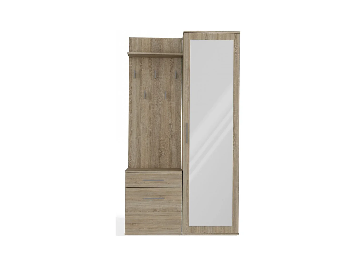 Ensemble d'entrée avec miroir – 100 cm – chêne sonoma – DUVIO