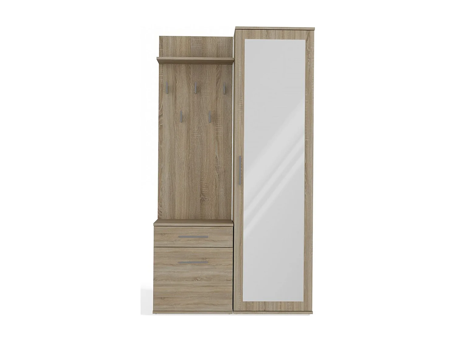 Ensemble d'entrée avec miroir – 100 cm – chêne sonoma – DUVIO