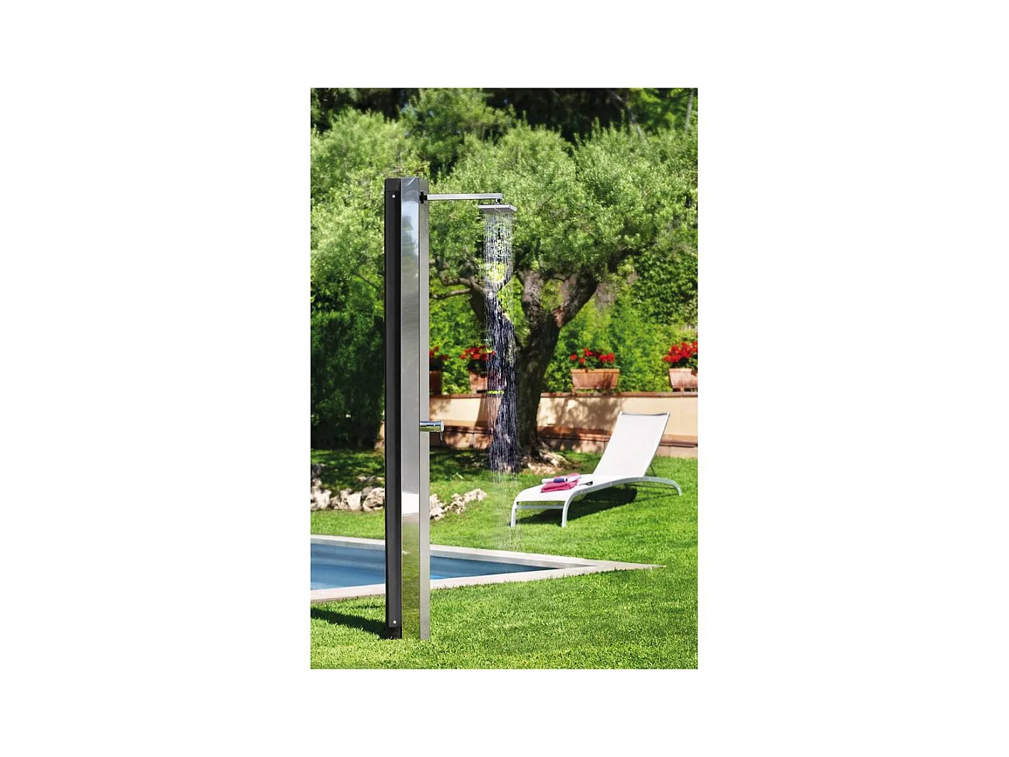 Douche solaire piscine "Niagara" - 30 L - H.215.7 cm - Acier