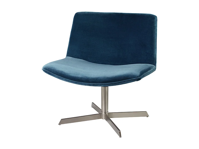 Fauteuil "Kiss" - Velours - Bleu