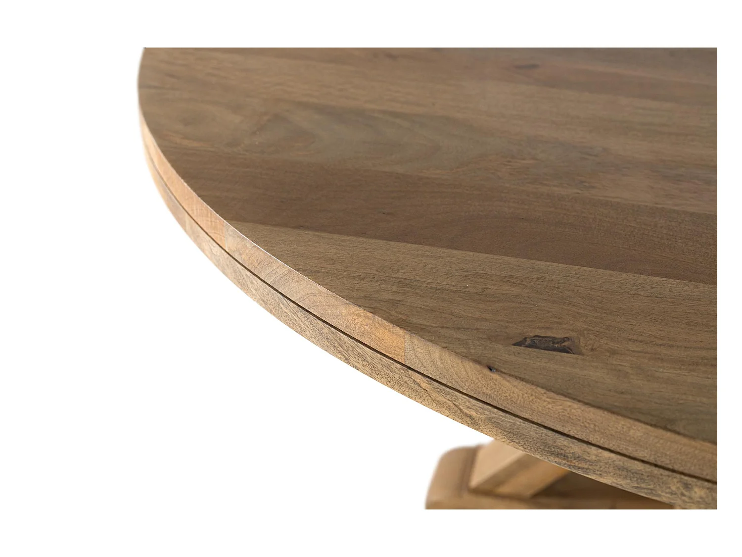 Okrągły stół z drewna mango dla 10 osób