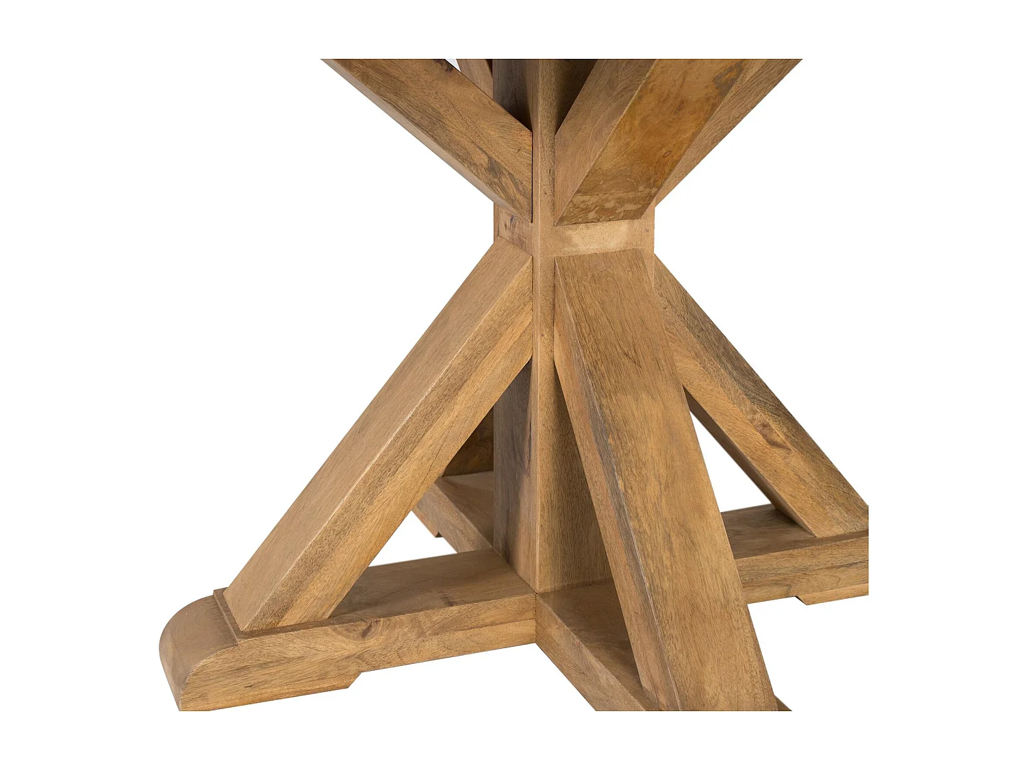 Table ronde en bois de manguier pour 10 personnes