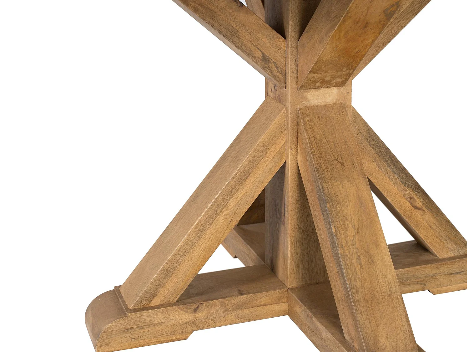 Esstische aus Mangoholz, 150 cm, rustikal-moderner Stil - 76 x 150 x 150