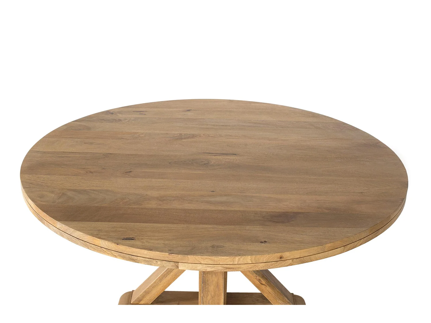Esstische aus Mangoholz, 150 cm, rustikal-moderner Stil - 76 x 150 x 150