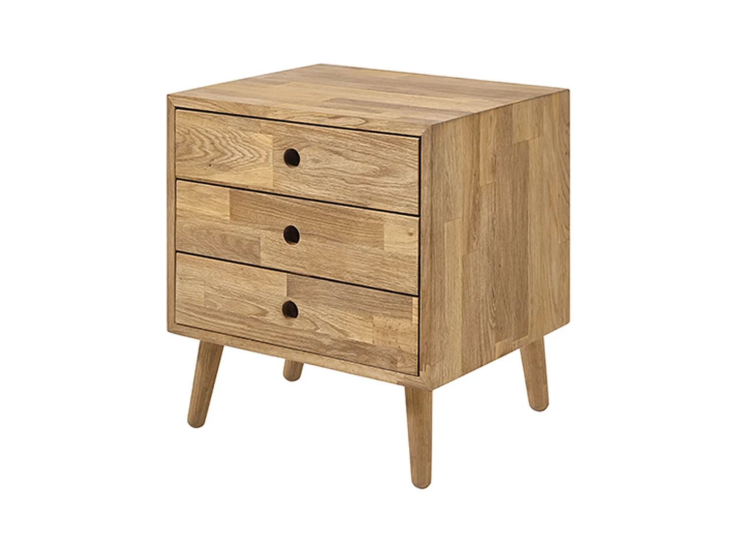 Commode coloris chêne massif huilé - Longueur 42 x Hauteur 45 x Profondeur 35 cm