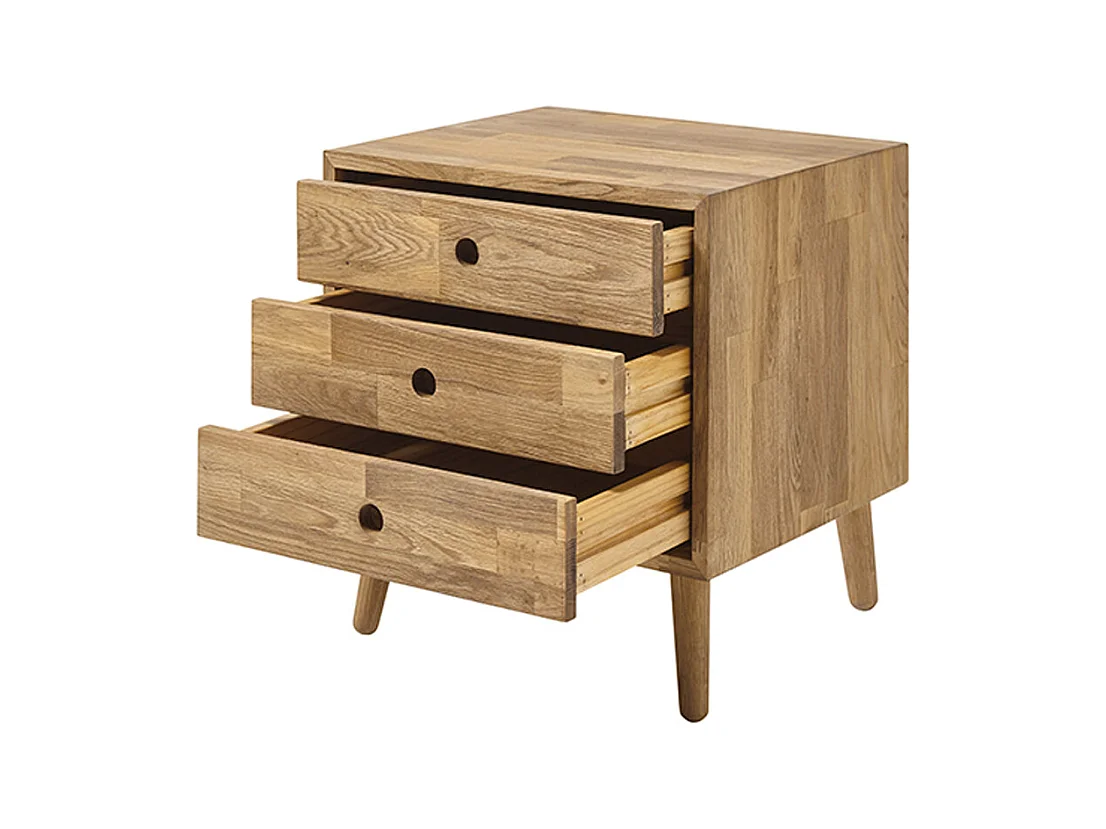 Commode coloris chêne massif huilé - Longueur 42 x Hauteur 45 x Profondeur 35 cm