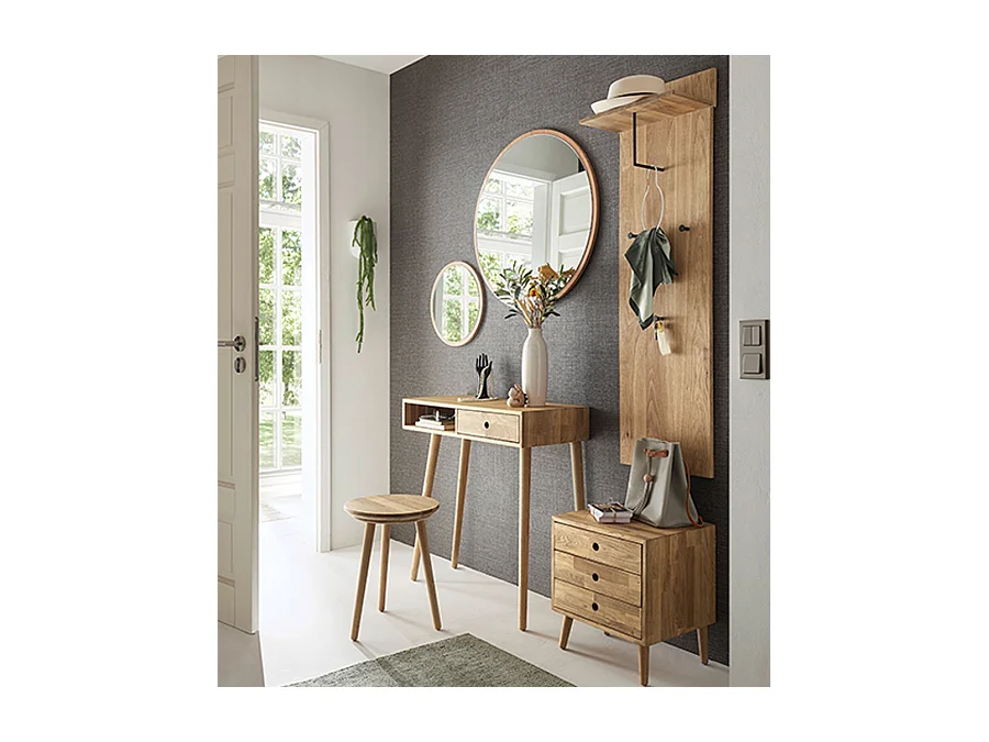 Commode coloris chêne massif huilé - Longueur 42 x Hauteur 45 x Profondeur 35 cm