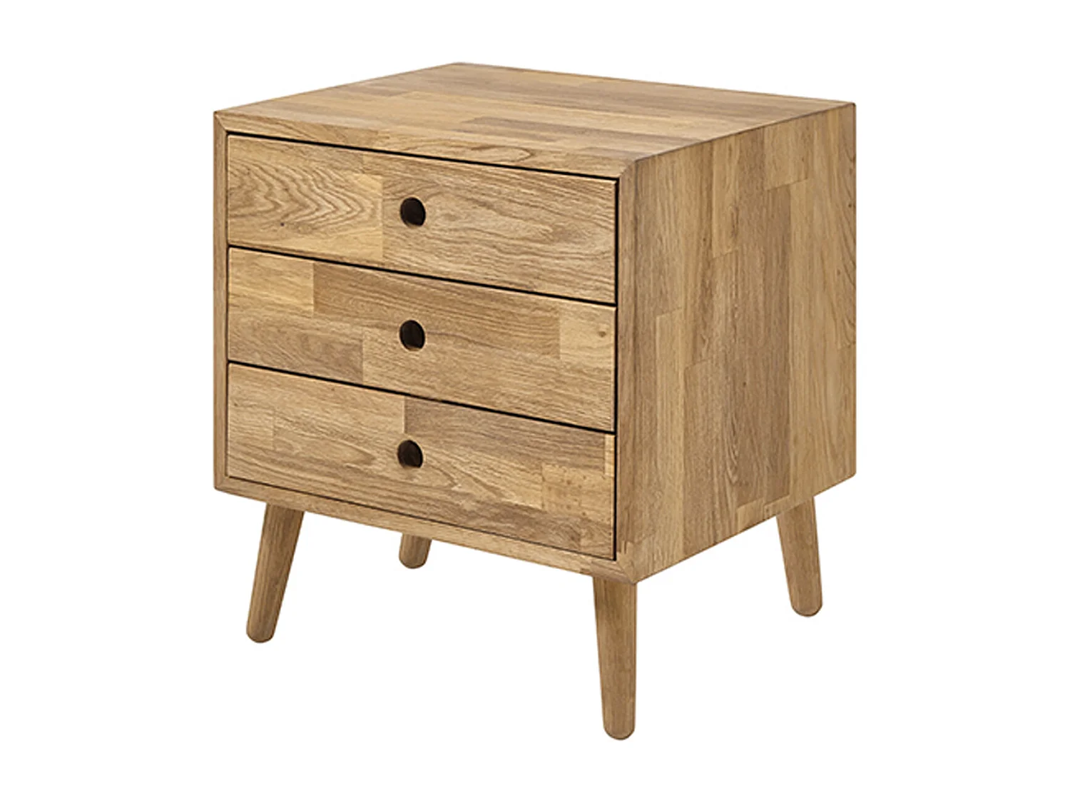 Commode coloris chêne massif huilé - Longueur 42 x Hauteur 45 x Profondeur 35 cm
