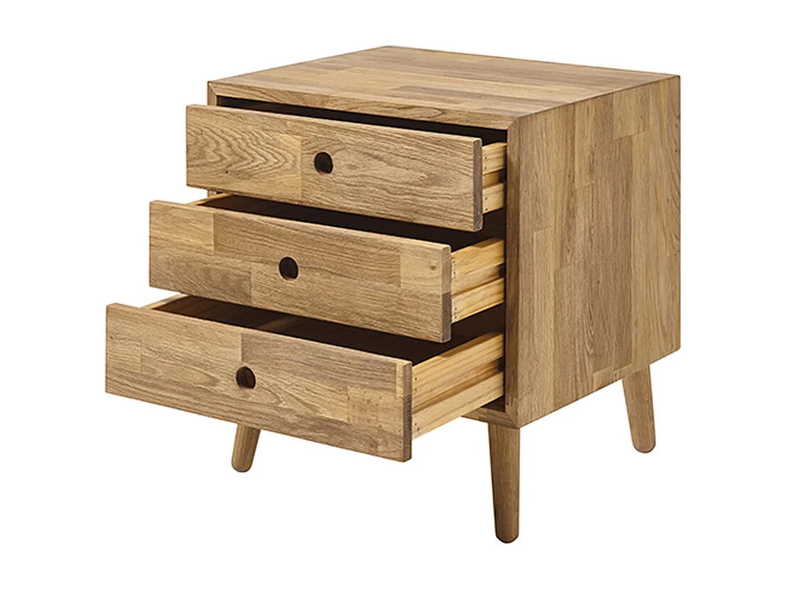 Commode coloris chêne massif huilé - Longueur 42 x Hauteur 45 x Profondeur 35 cm