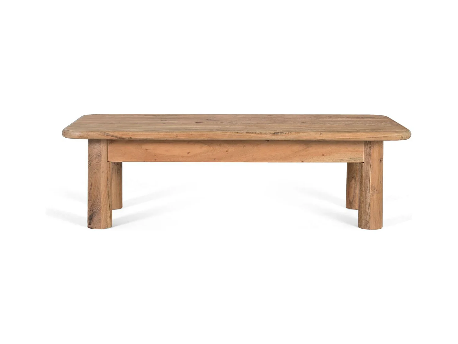 Rechthoekige salontafel van massief acaciahout