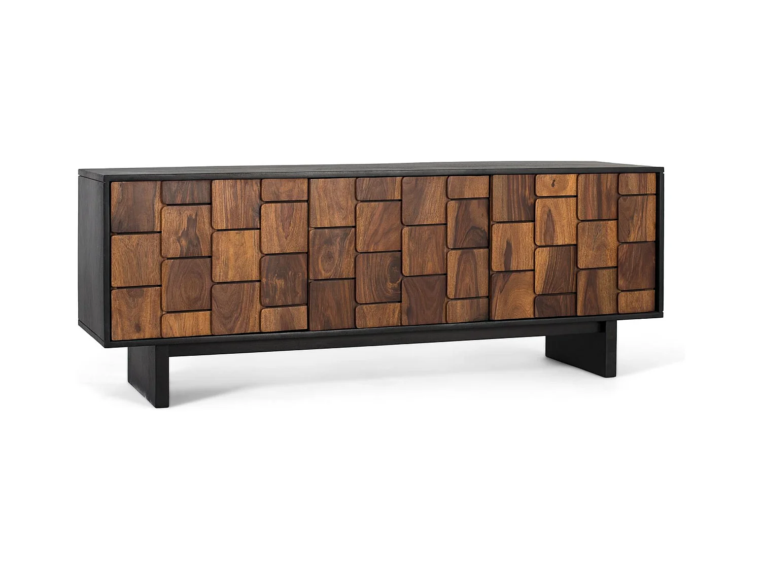 Mueble tv 3 puertas fabricado en madera de mango