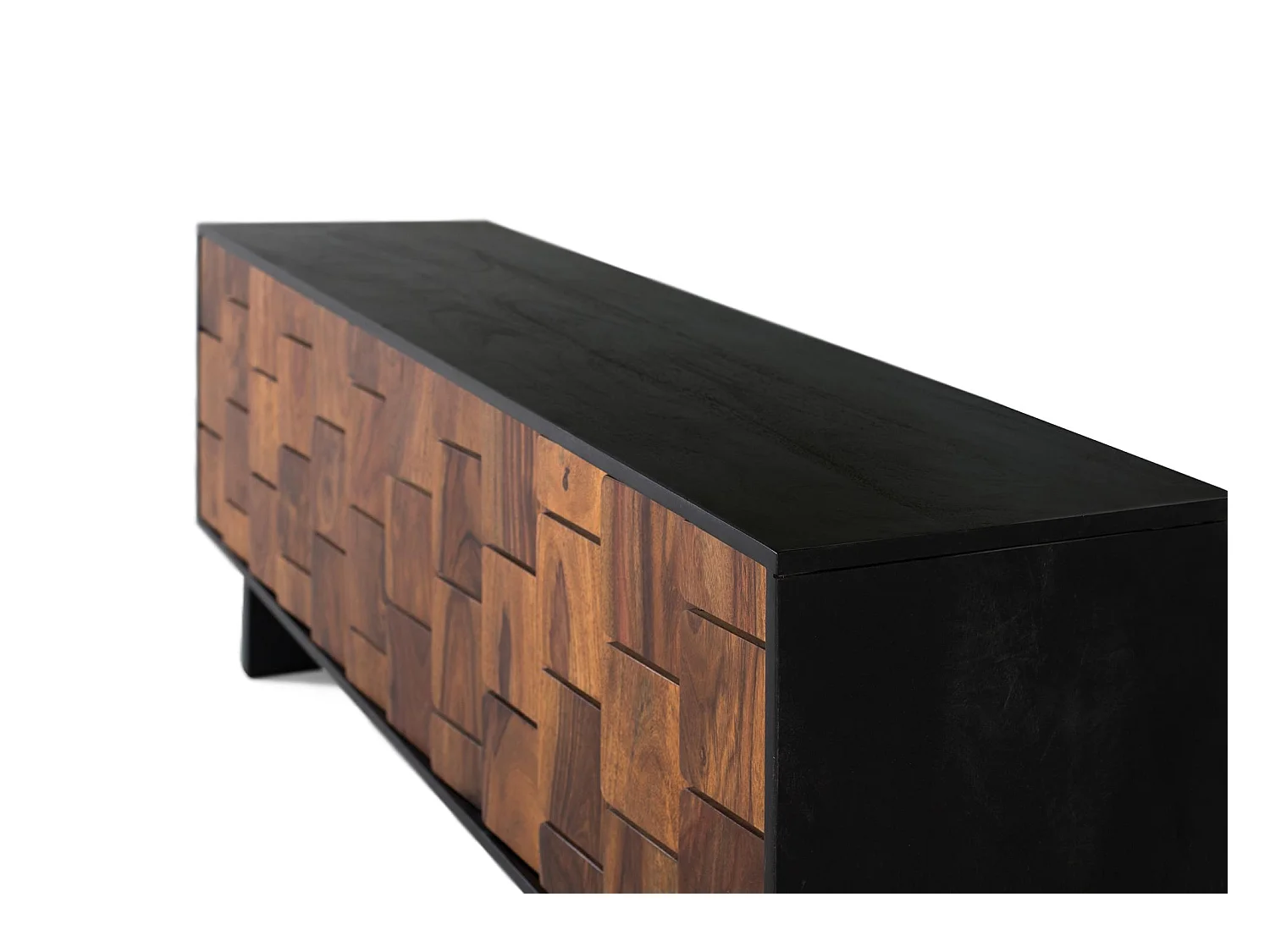 Mueble tv 3 puertas fabricado en madera de mango