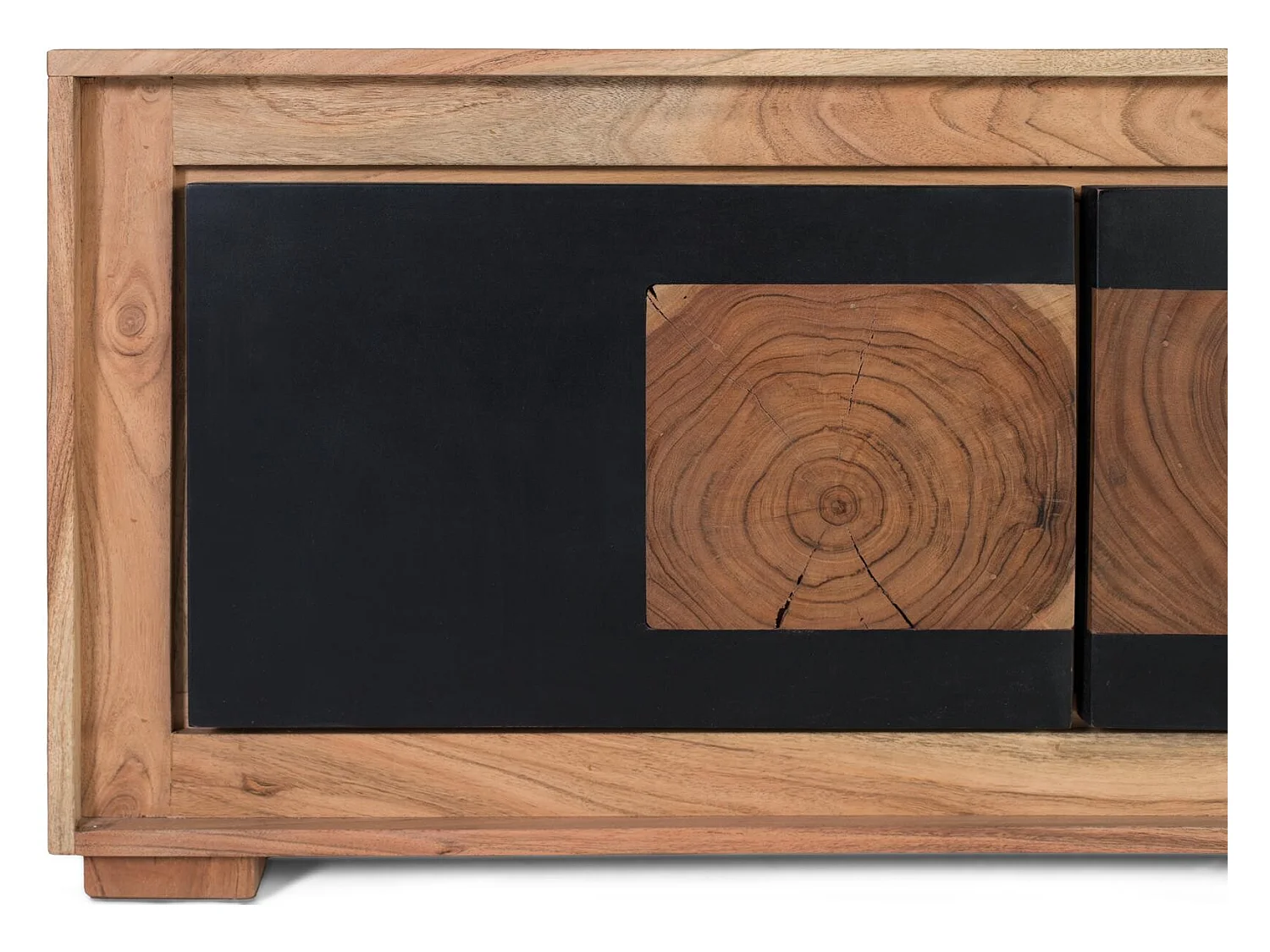 Móvel de TV de 3 portas em madeira de manga