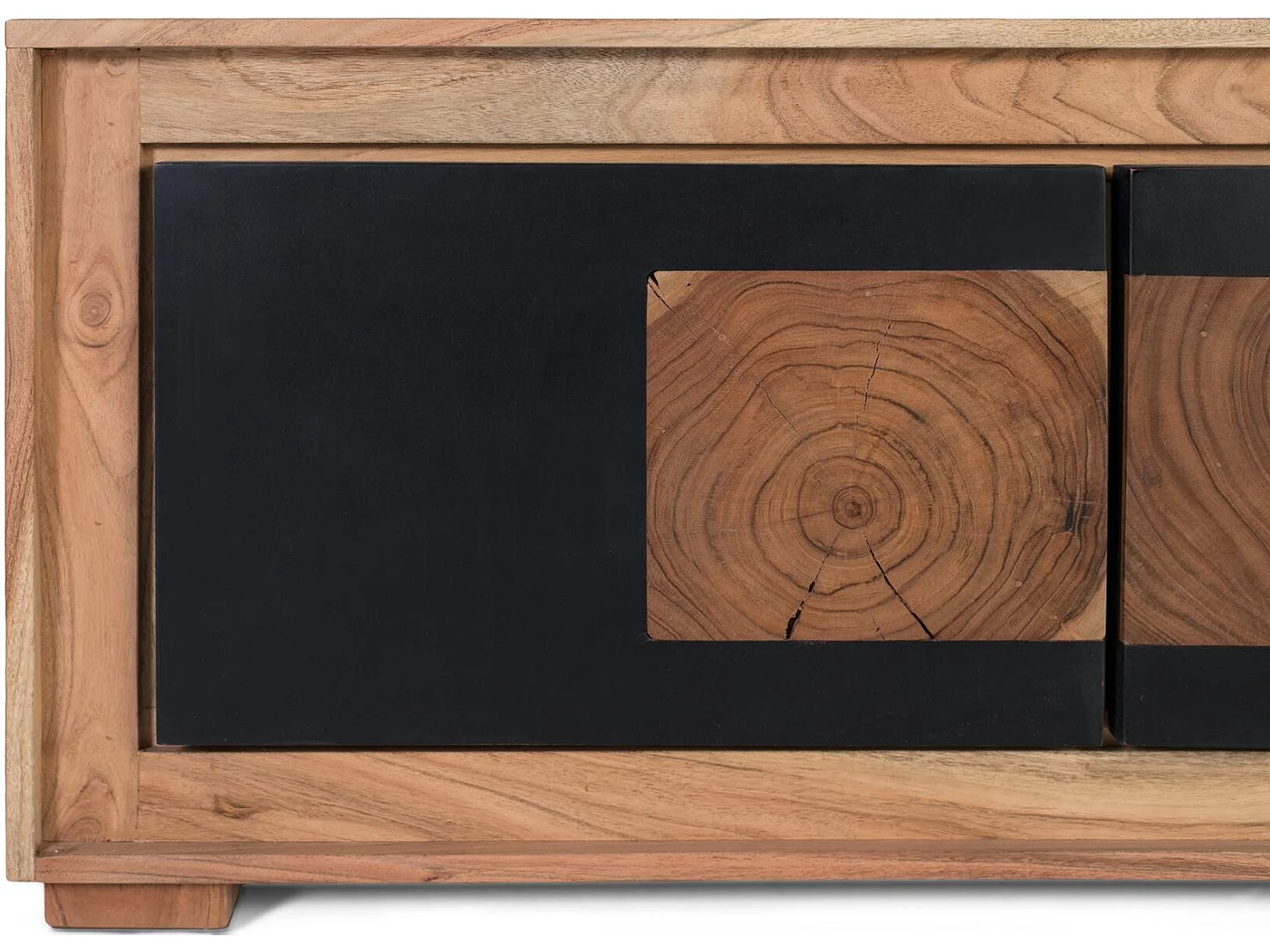 Meuble TV 3 portes en bois de manguier