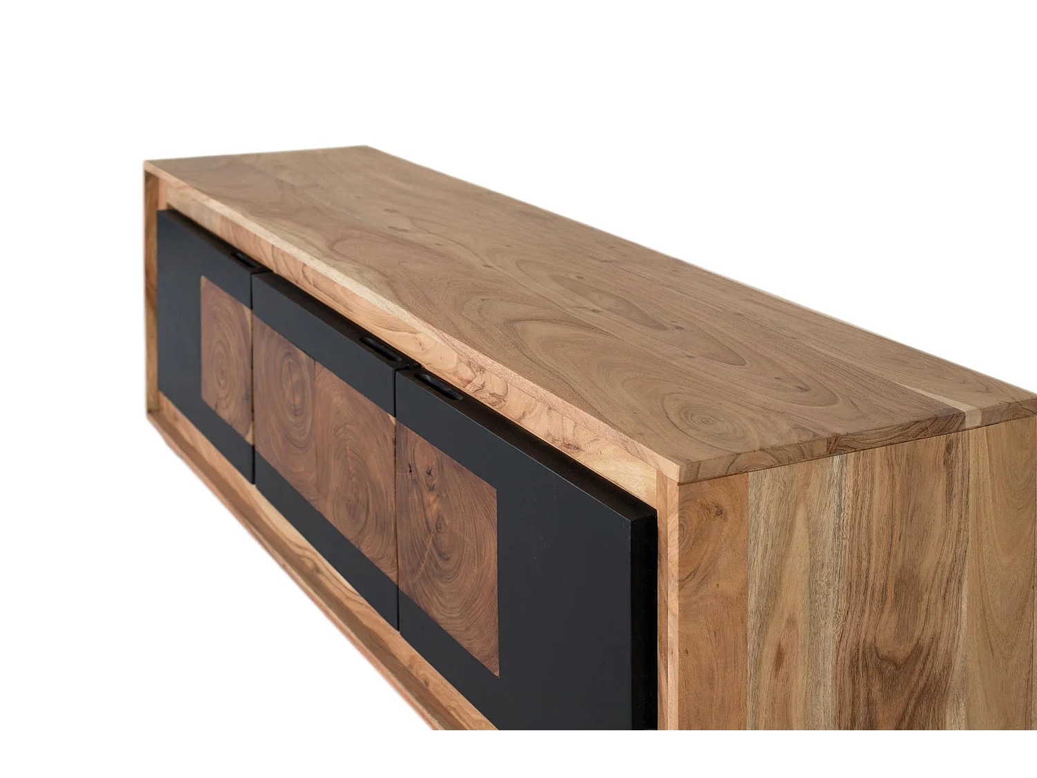 Meuble TV 3 portes en bois de manguier