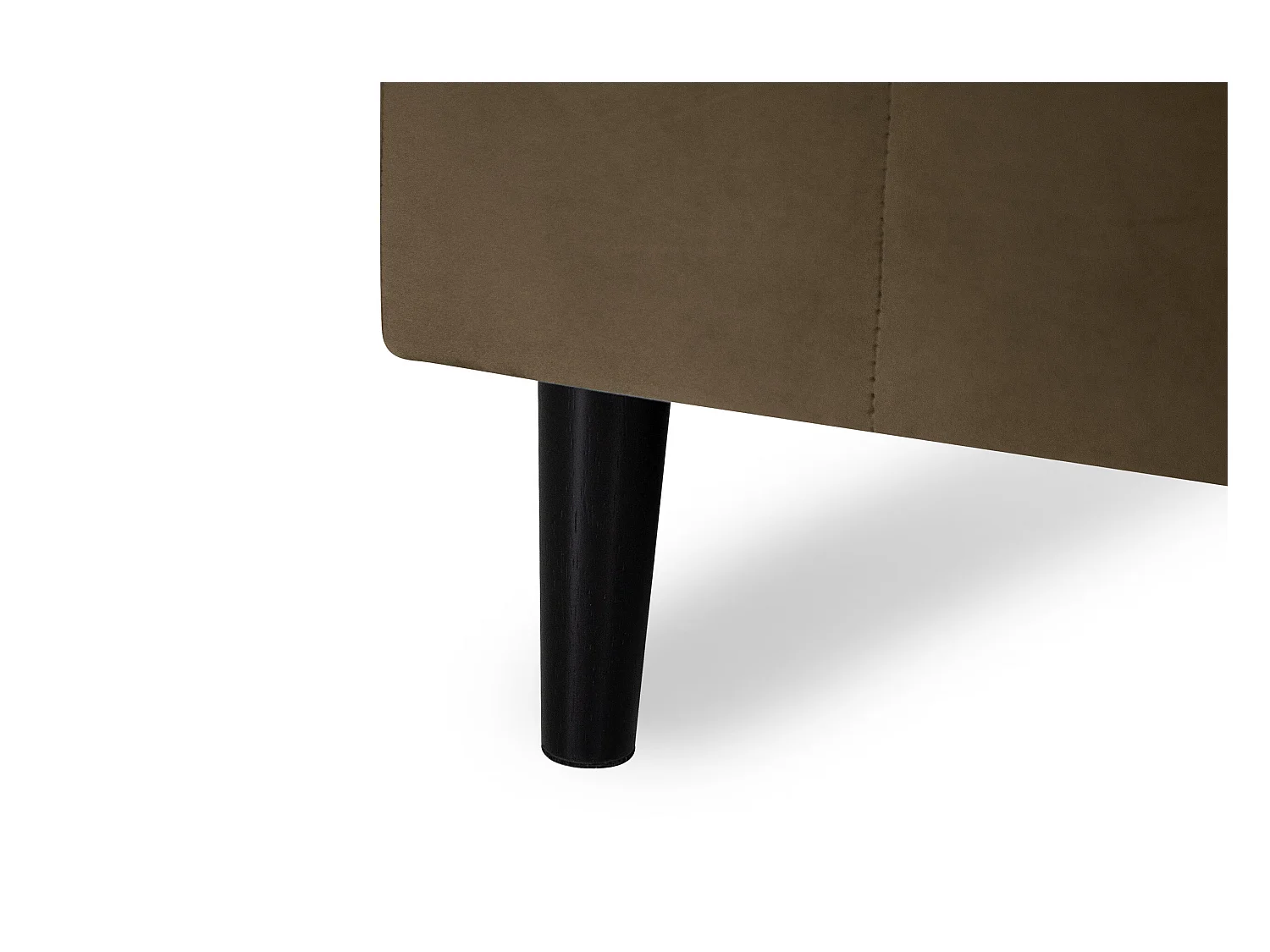 Divano angolare 3 posti con chaise longue destra velluto marrone – Washington