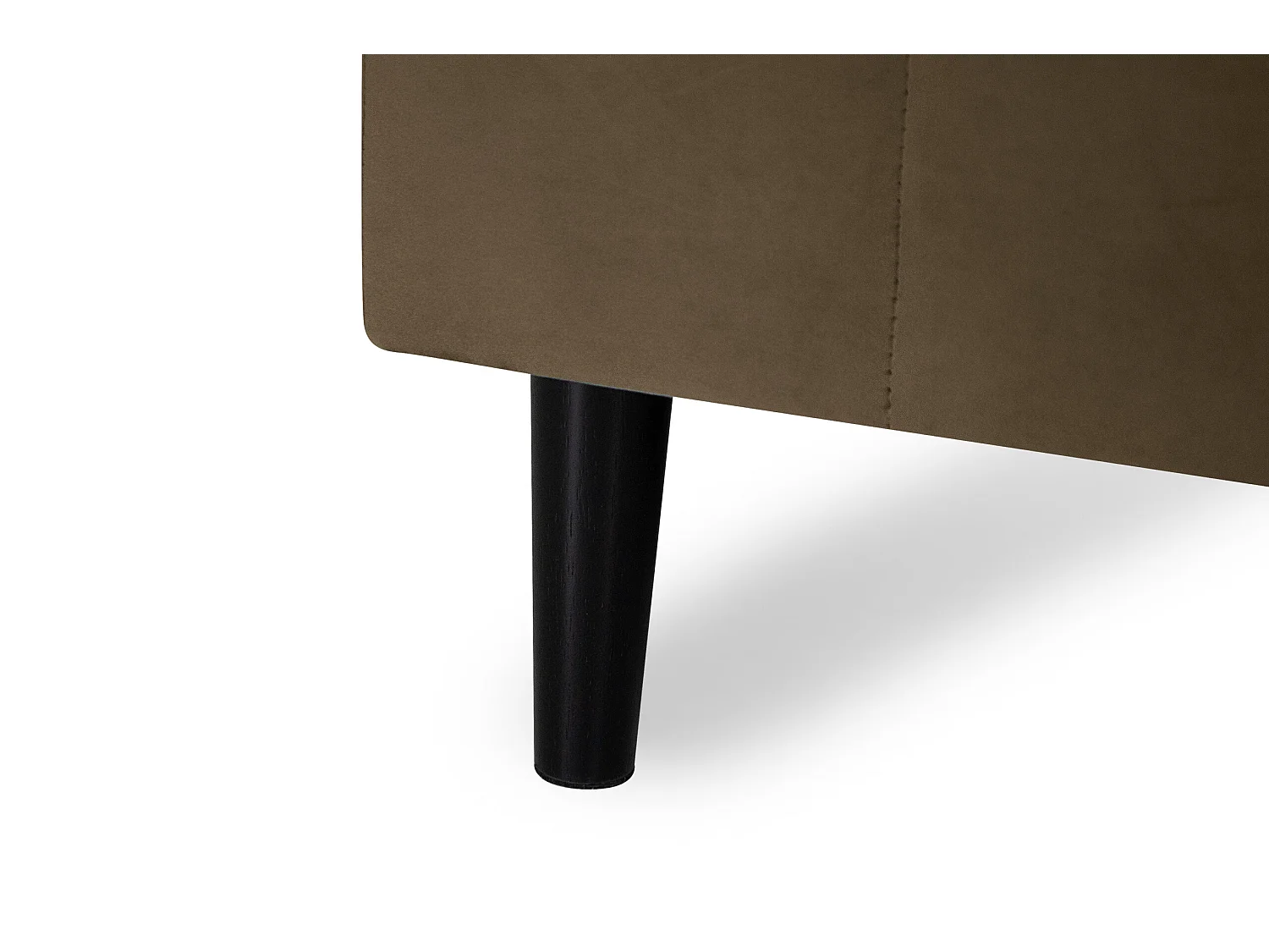 Divano angolare 3 posti con chaise longue destra velluto marrone – Washington