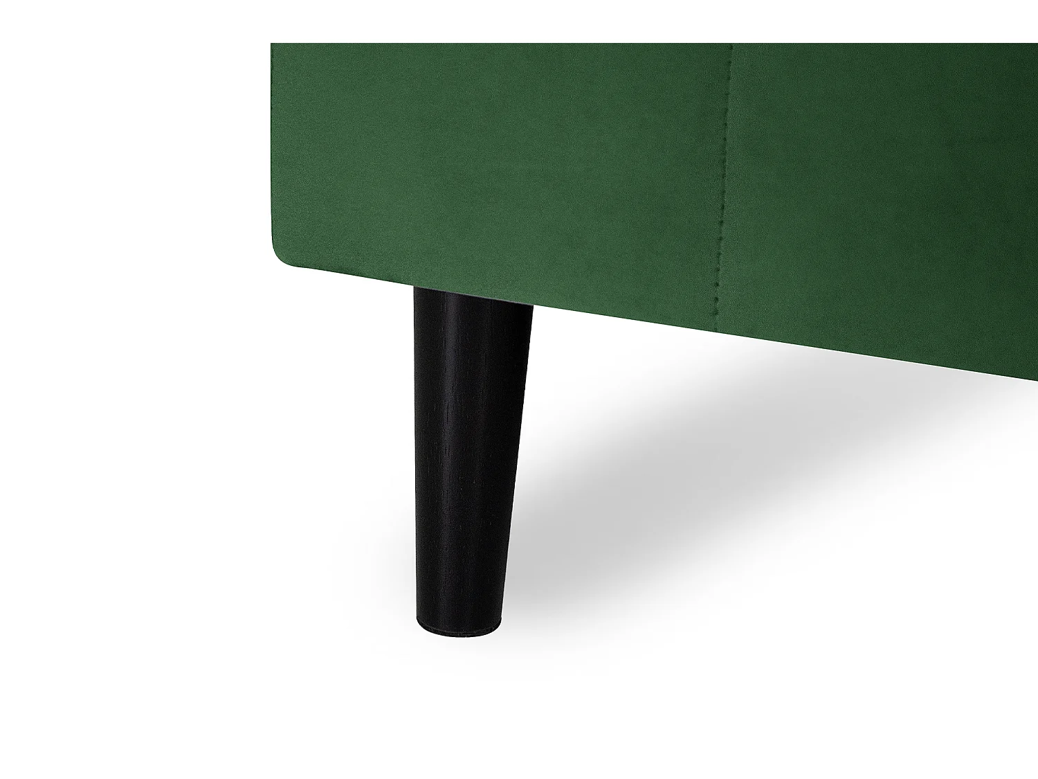 Divano angolare 3 posti con chaise longue destra velluto verde scuro – Washington