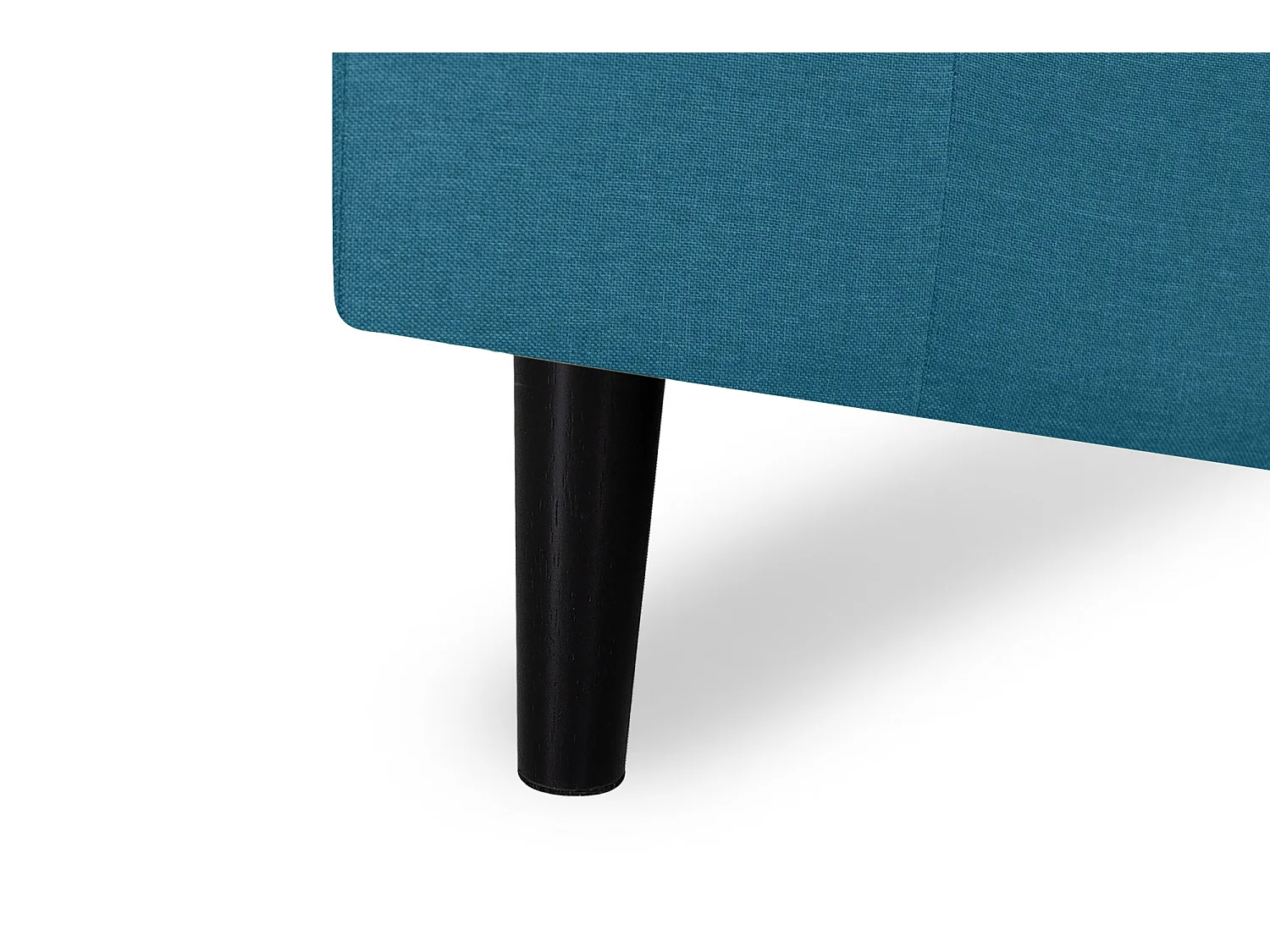 Divano angolare 3 posti con chaise longue destra tessuto blu petrolio - Washington