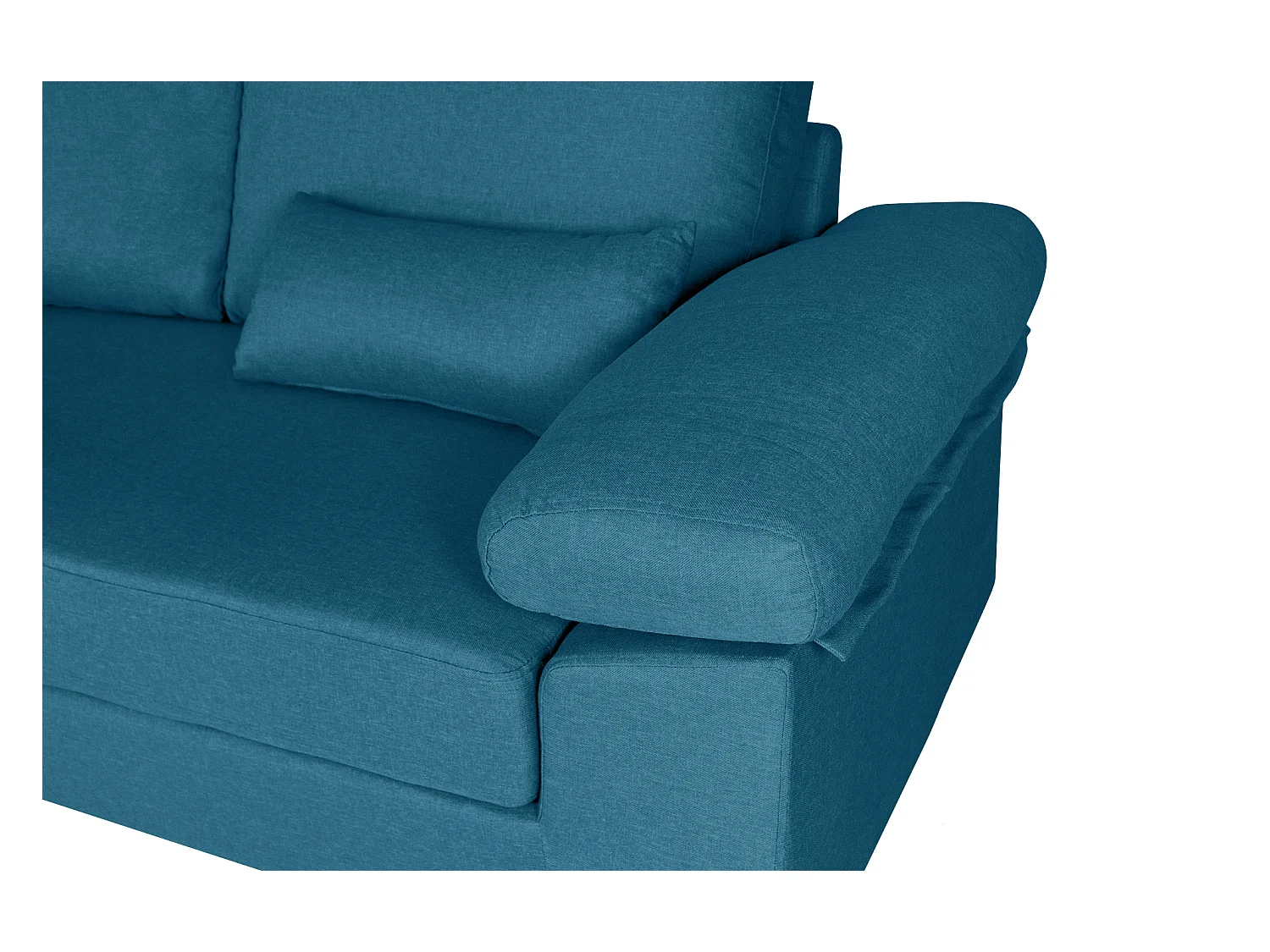 Divano angolare 3 posti con chaise longue sinistra tessuto blu petrolio – Washington