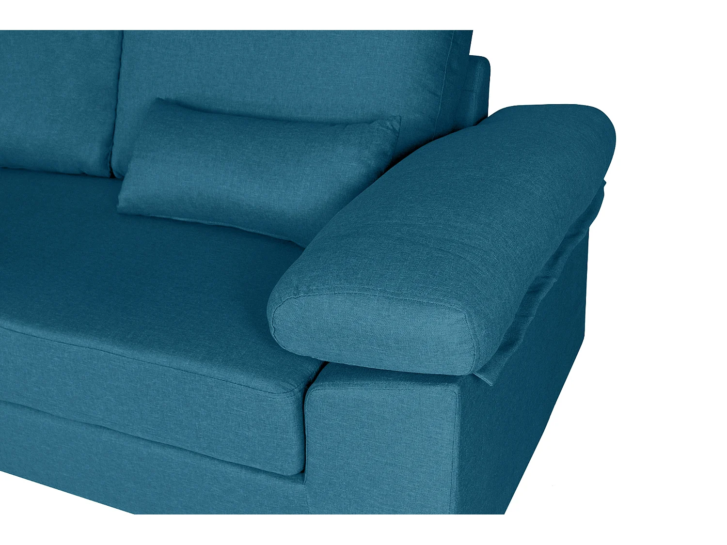 Divano angolare 3 posti con chaise longue sinistra tessuto blu petrolio – Washington