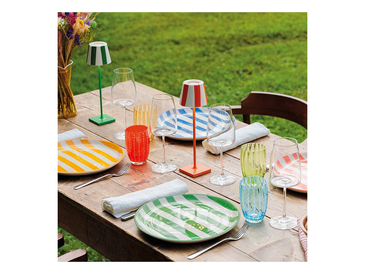 Zafferano Perle Red Glass - Vidrio de color soplado, 32 cl, hecho a mano - Juego de 2 vasos artesanales para agua o cócteles