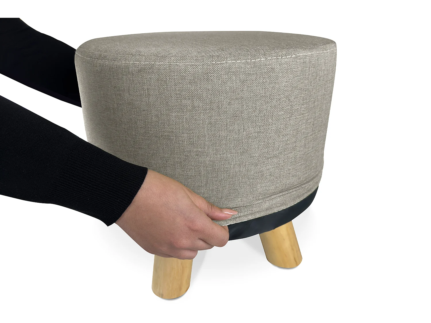 Pouf divano, pouf poggiapiedi tortora – Nemo