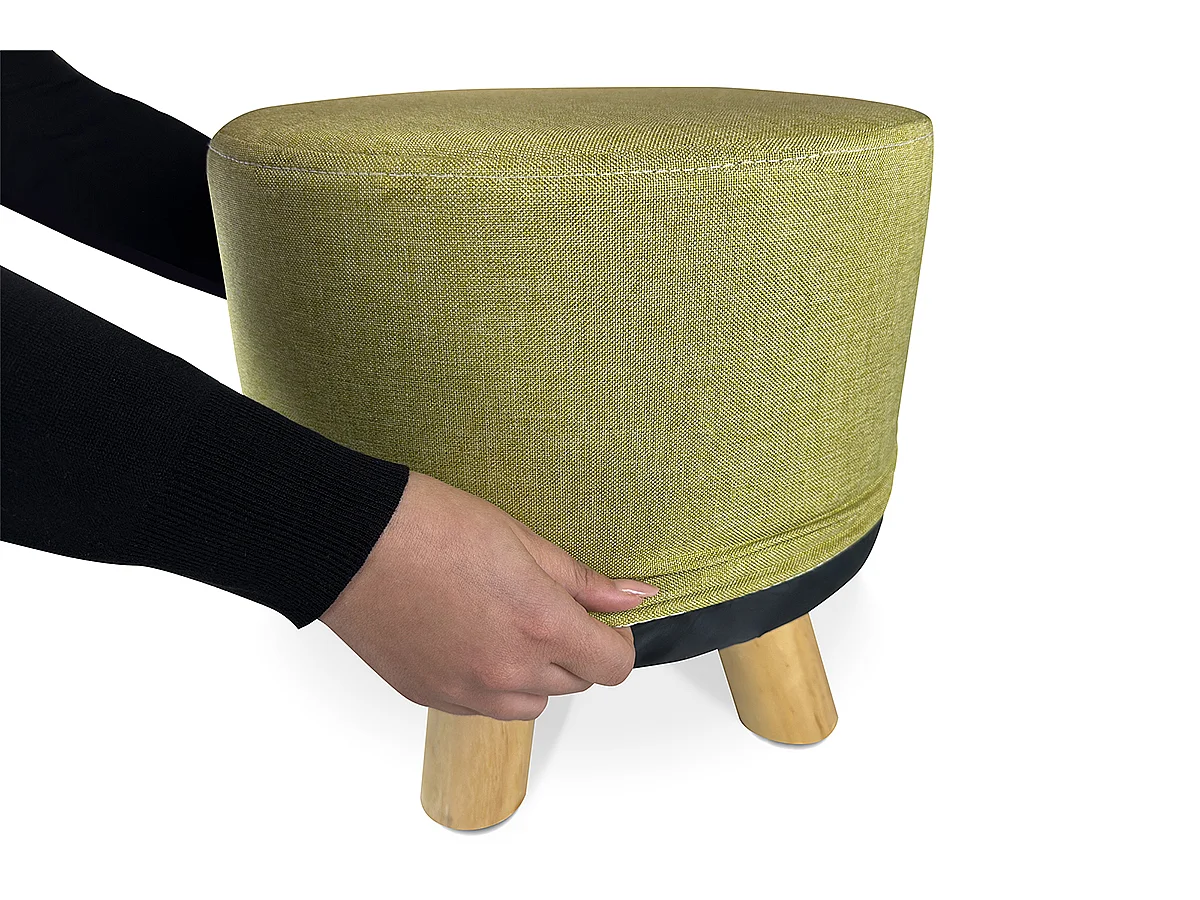 Pouf divano, pouf poggiapiedi verde chiaro – Nemo