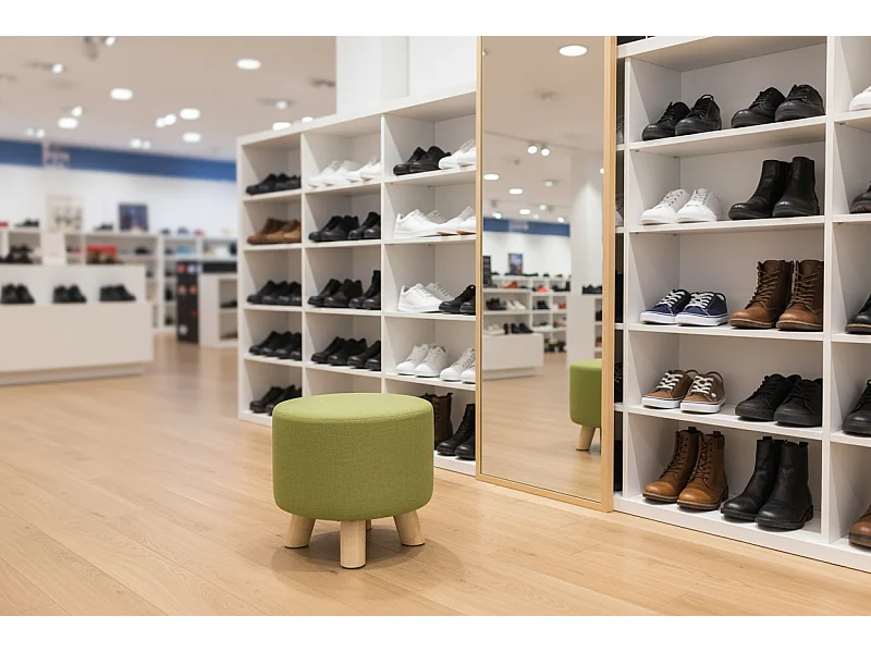 Pouf divano, pouf poggiapiedi verde chiaro – Nemo