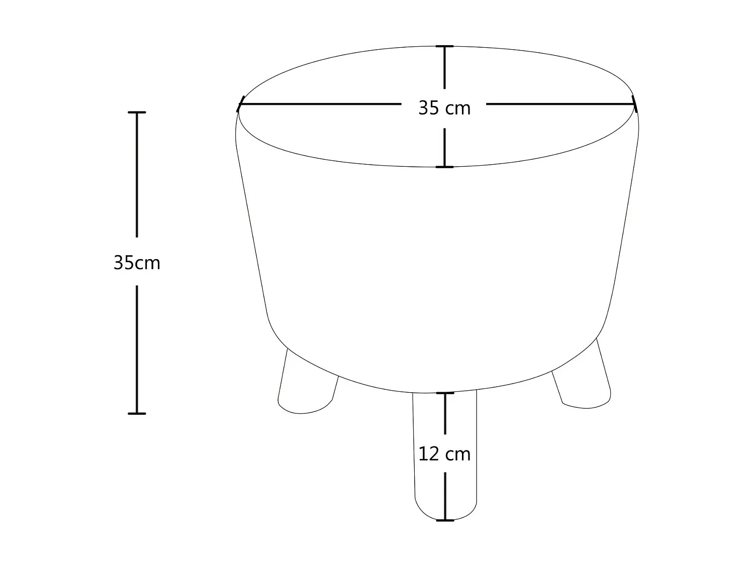 Pouf divano, pouf poggiapiedi bianco bouclè – Nemo