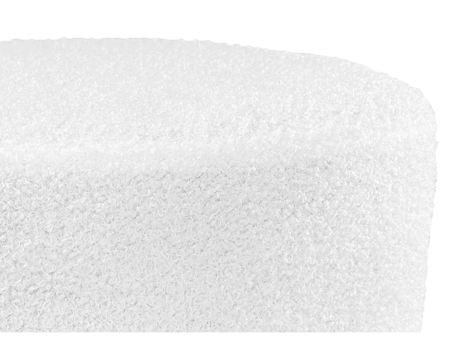 Pouf divano, pouf poggiapiedi bianco bouclè – Nemo